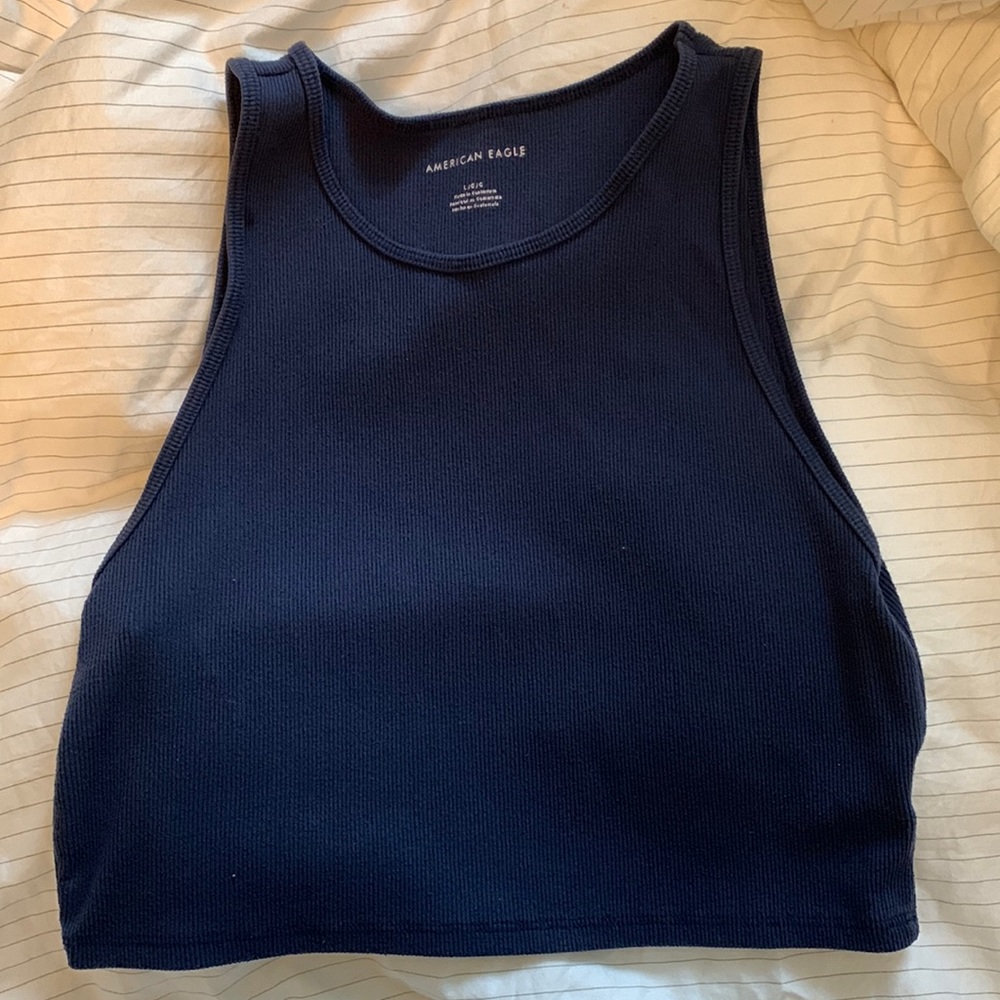American eagle navy crop top
